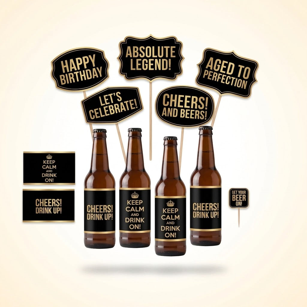 "Better with Age" Beer-Themed Birthday Table Decorating Kit