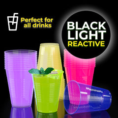 16 Oz. Neon Assorted Color Plastic Cups | 120 Count