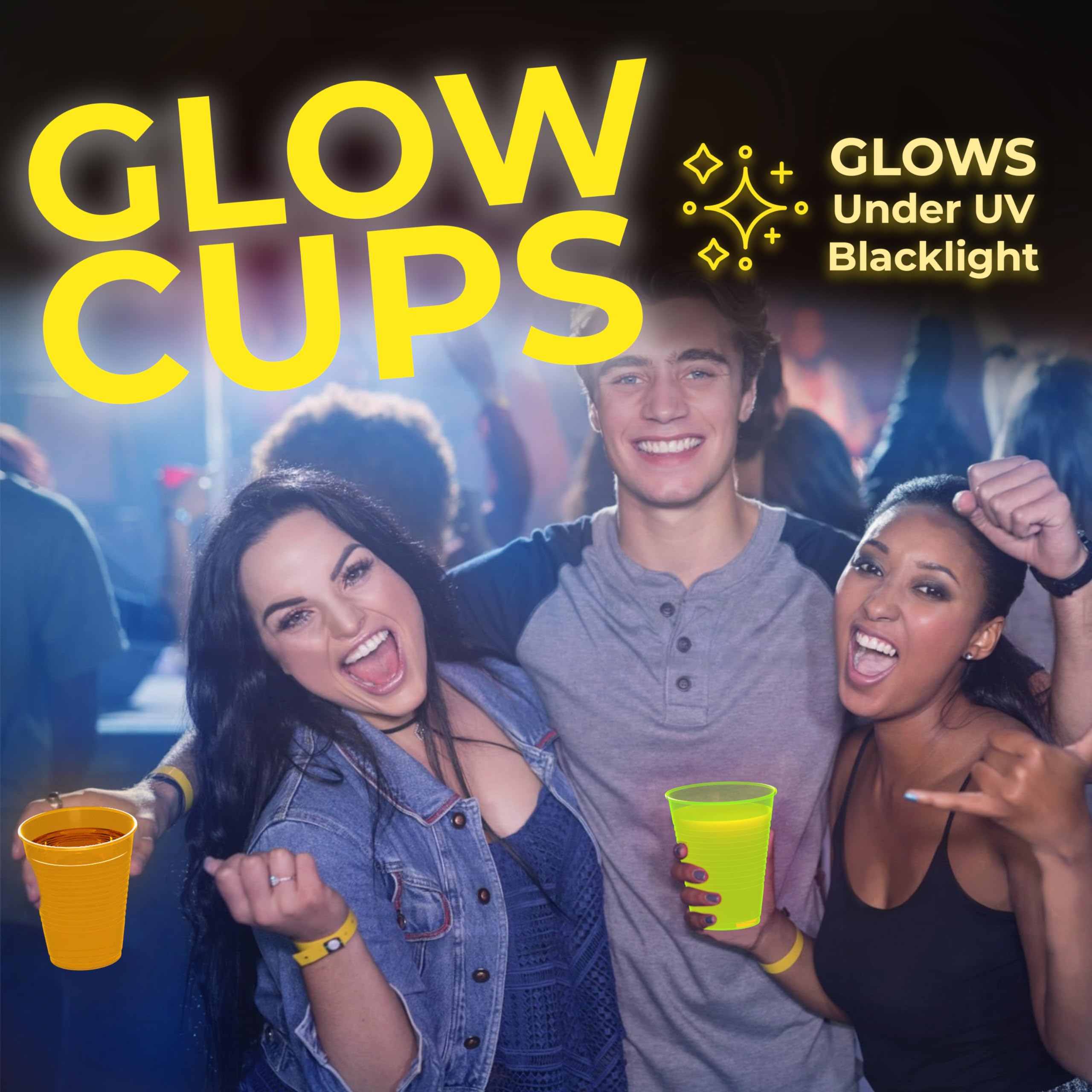 16 Oz. Neon Assorted Color Plastic Cups | 240 Count