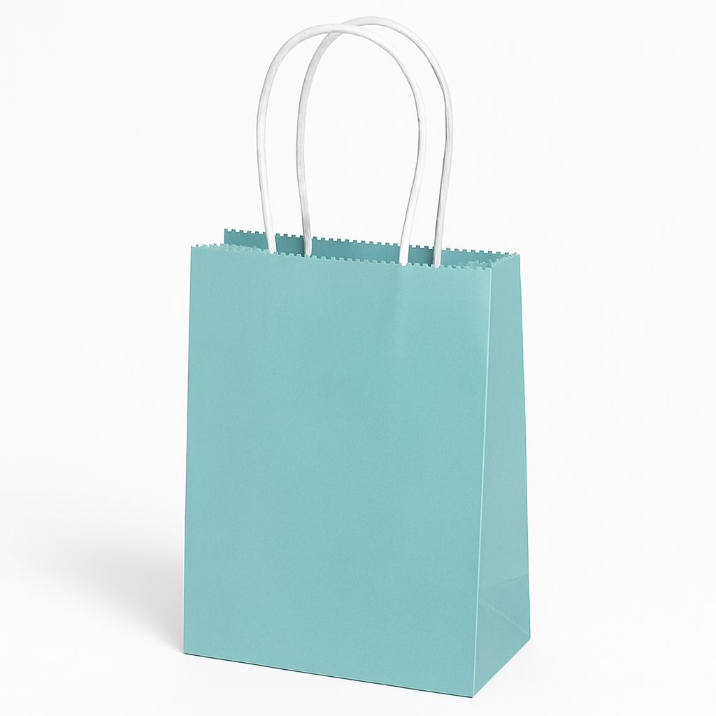 Robin's Egg Blue Kraft Gift Bag - 5"