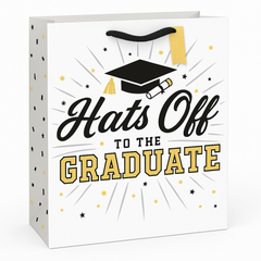 "Hats Off to the Graduate" Large Glossy Gift Bag