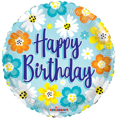 Birthday Bright Flowers Balloon