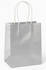 Silver Cube Kraft Gift Bag - Pack of 12