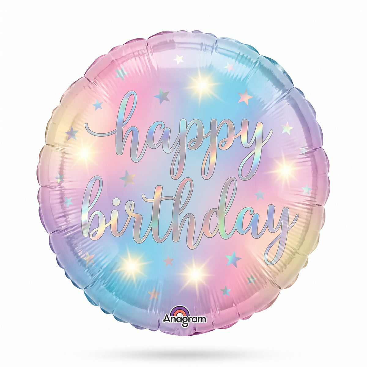 Luminous Happy Birthday Foil Balloon - 18-Inch Mylar