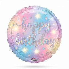 Luminous Happy Birthday Foil Balloon - 18-Inch Mylar