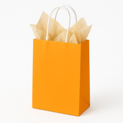 Vibrant Orange Kraft Gift Bag