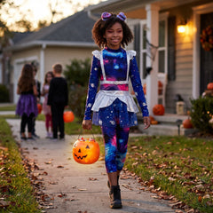 Galaxy Girl Costume for Kids - Cosmic Halloween Outfit