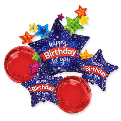 Bb Birthday Star Bouquet Balloon