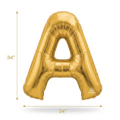 Gold Foil Letter A Balloon