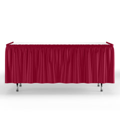 Burgundy Plastic Table Skirt