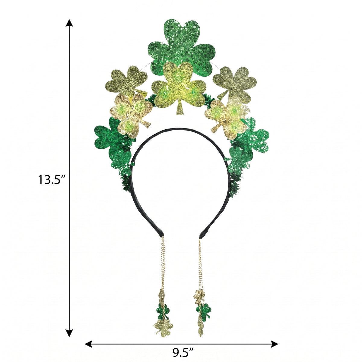 St. Patrick's Day Headband with Festive Dangles