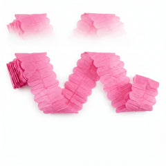 Bright Pink Tissue Paper Garland - 12 ft