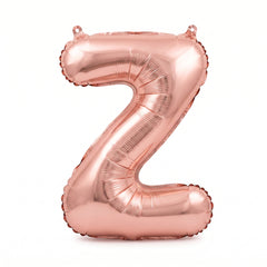 Rose Gold Foil Letter Z Balloon - Air-Filled Script Style, 8-Inch