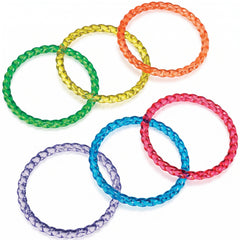 Neon Twist Bangle Bracelets, Multi-Colored, 18-Pack