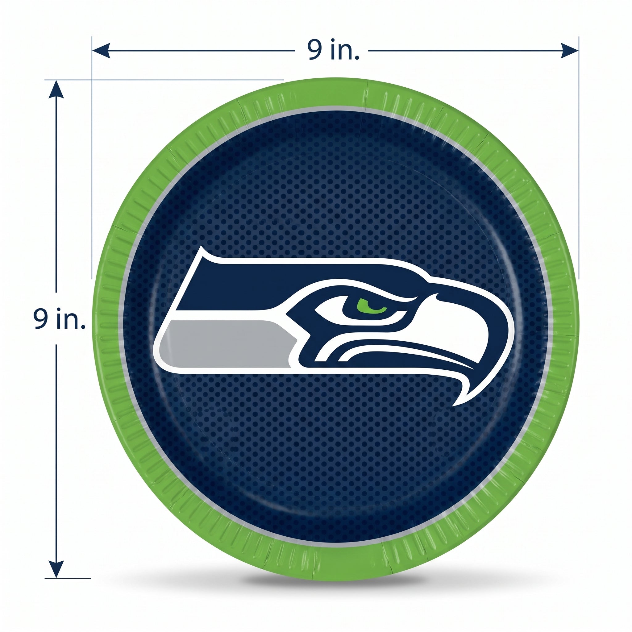 Seattle Seahawks 9" Round Paper Plates