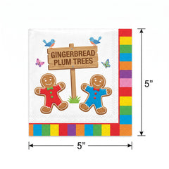 Candyland Beverage Napkins for Kids' Parties - 5 In. X 5 In.