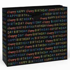 Rainbow Matte Happy Birthday Gift Bag - Large