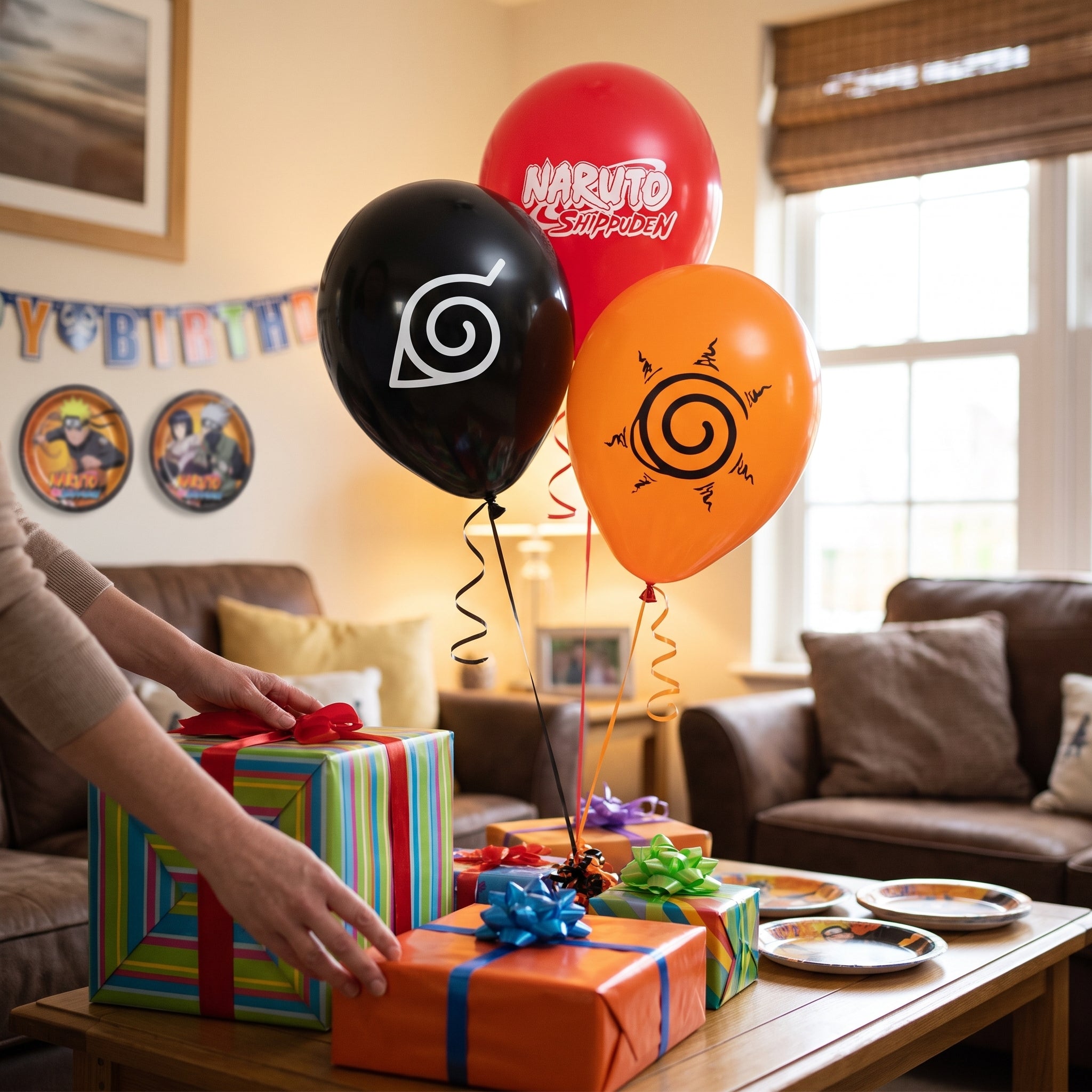 Naruto Shippuden Themed 12" Latex Balloons - Set of 6