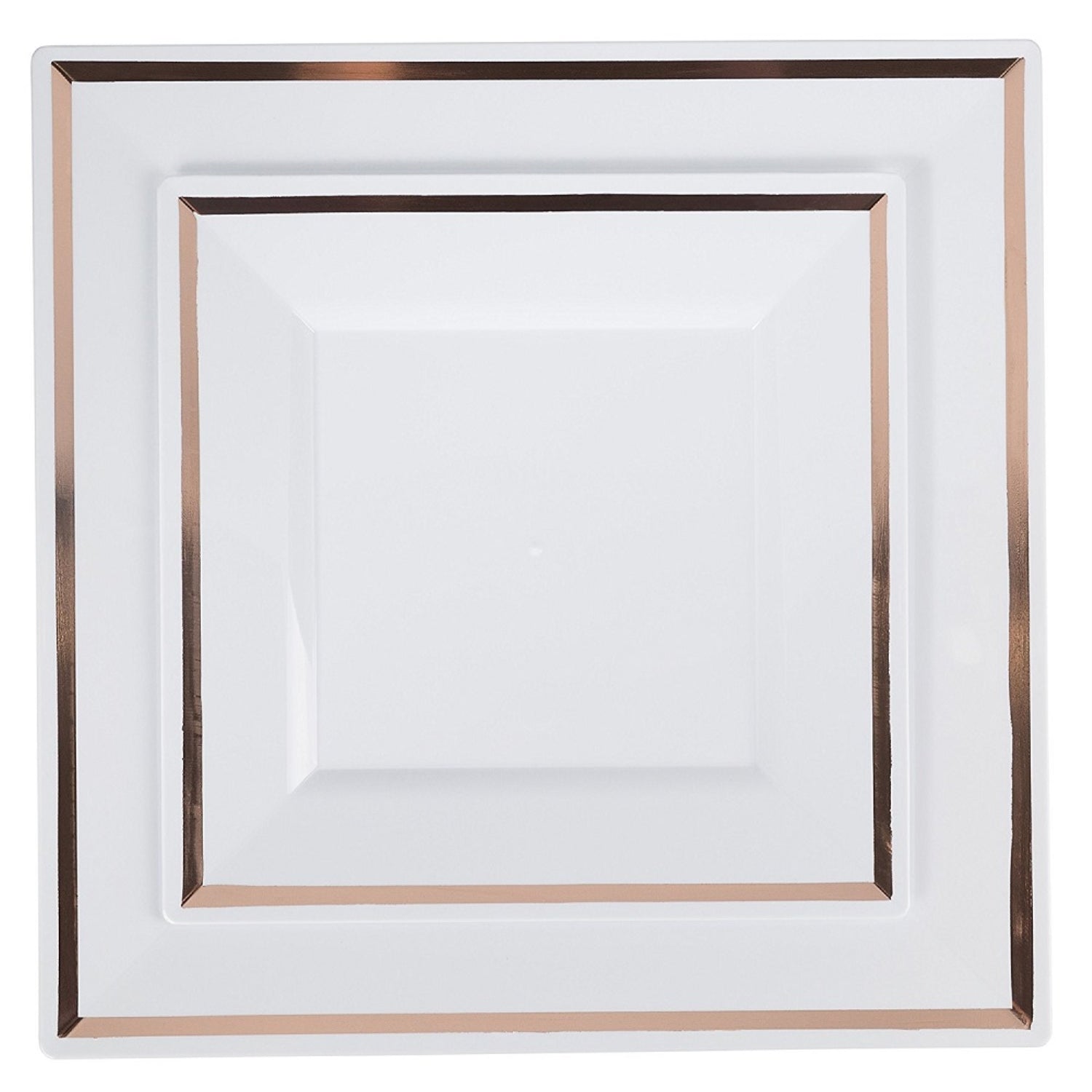 60 Piece Rose Gold Square Plates Set | 7.25 In. & 10 In.