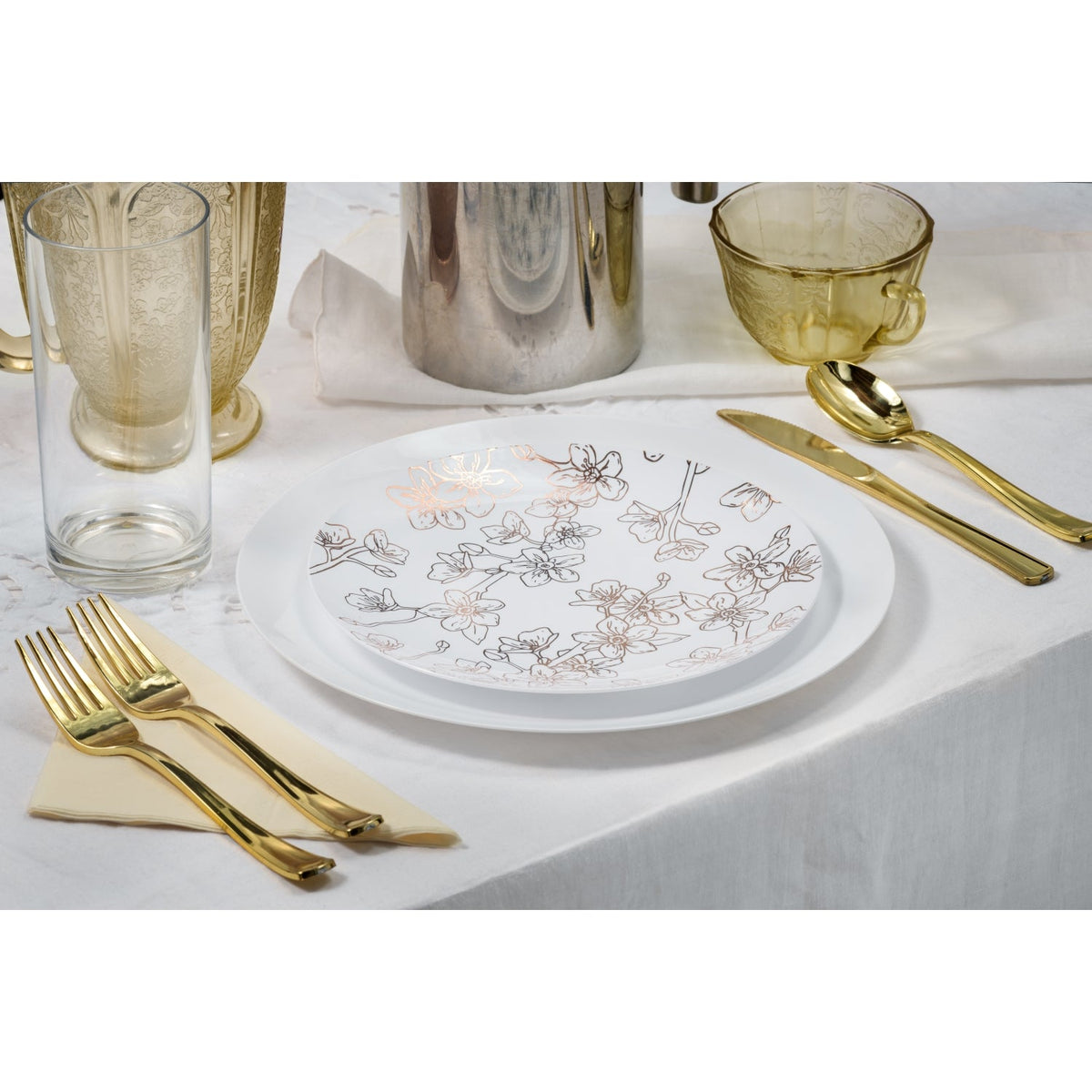 Disposable Blossom Dinnerware Set