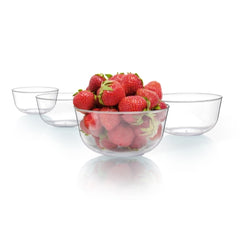 Trend Glass Look Silver Plastic Bowls | 10 Count