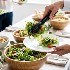 Black Plastic Serving Tongs - 12"