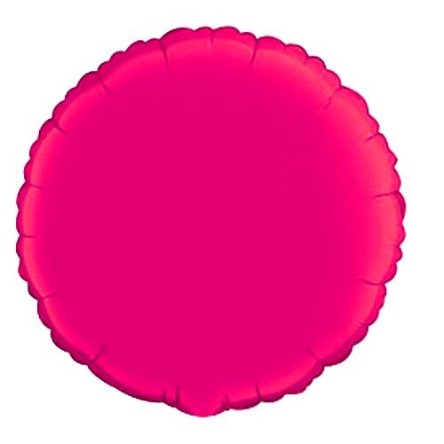 18 In. Cerise Round Mylar Balloon