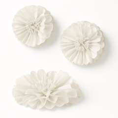 White Fluffy Flower Tissue Pom Poms ‚Äì 16" Decorative Set for Weddings