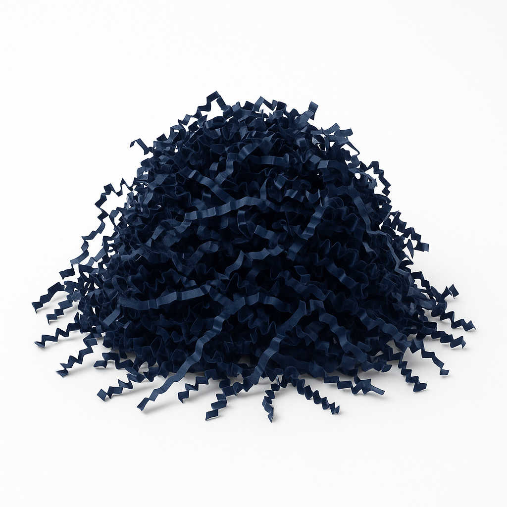 Navy Blue Crinkle Shred Paper - 2 oz