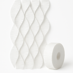 White Wide Fringe Crepe Streamer
