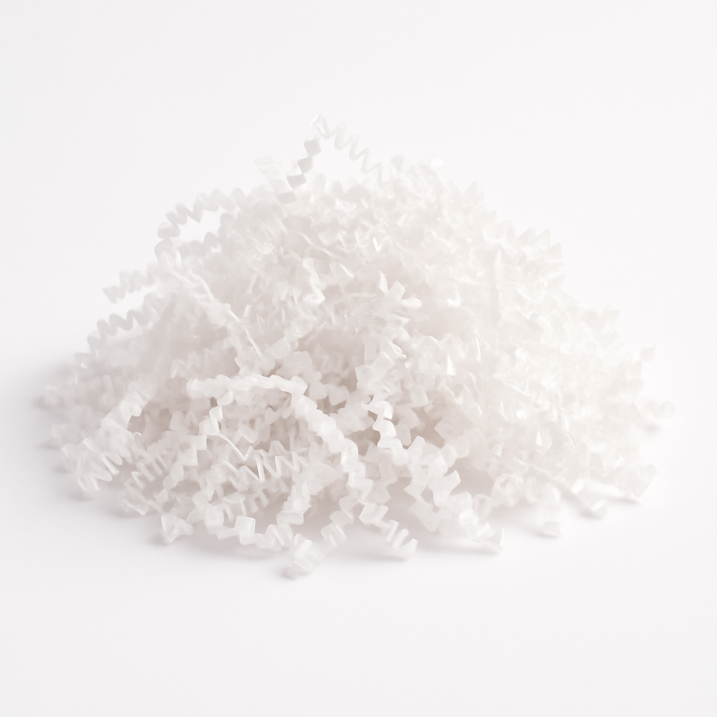 White Crinkle Shred Paper for Gift Wrapping, 2 oz