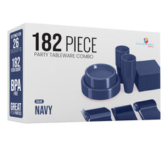 182 Piece Combo Set - Service For 26 - Navy