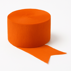 Vibrant Orange Crepe Streamer - 81ft
