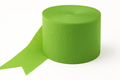 Jumbo Kiwi Green Crepe Streamer - 500ft