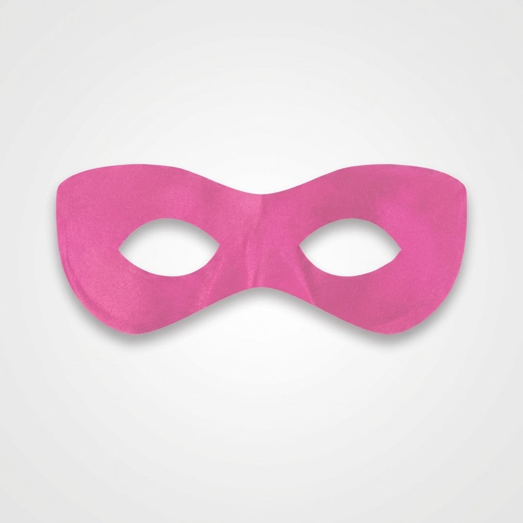 Bright Pink Superhero Domino Mask
