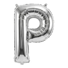 Silver Foil Letter "P" Balloon - Air Filled