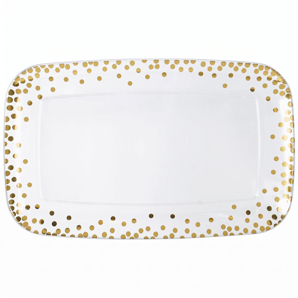 Elegance Gold Dot Plastic Tray - 11" x 18"