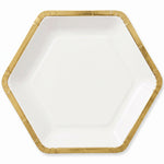 White Hexagon Metallic 7