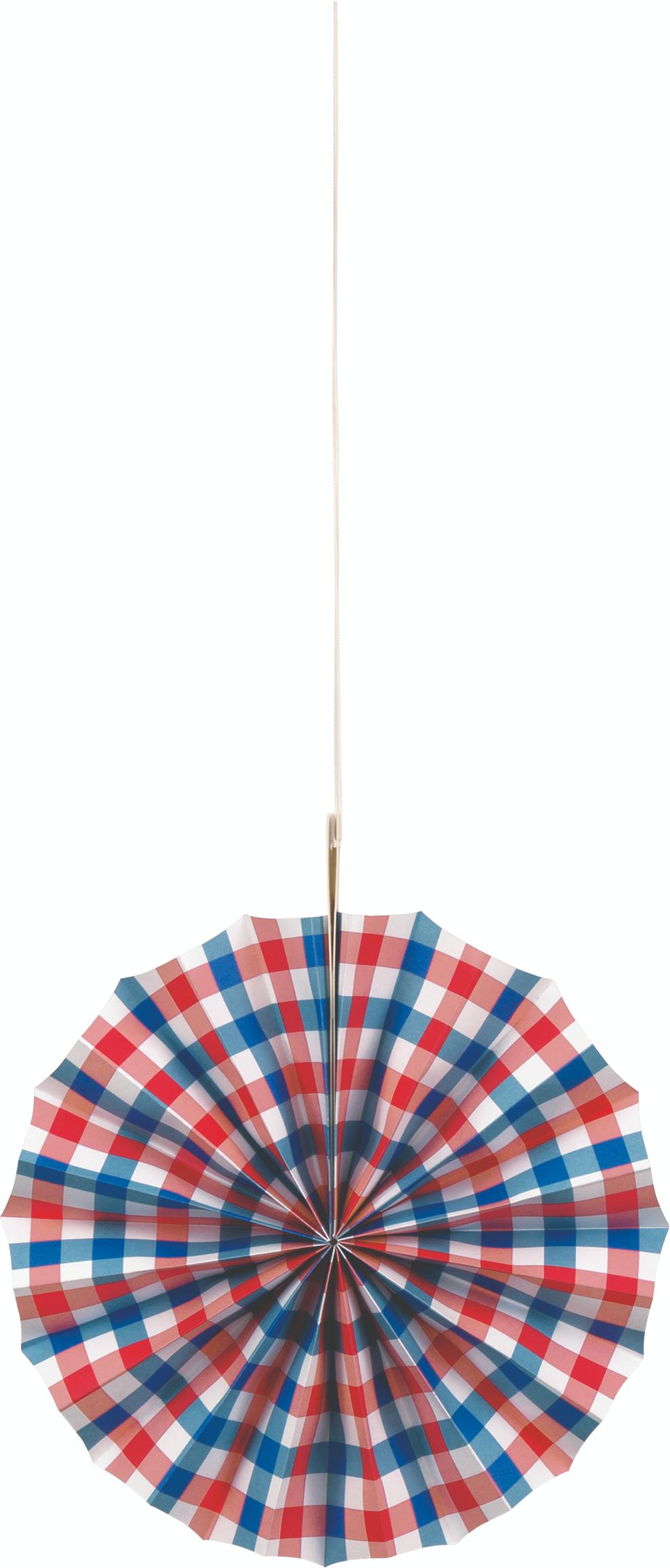 Red, White & Blue Patriotic Assorted Paper Fan Decorations | 3 Count