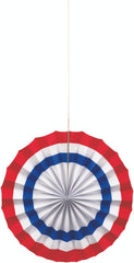 Red, White & Blue Patriotic Assorted Paper Fan Decorations | 3 Count