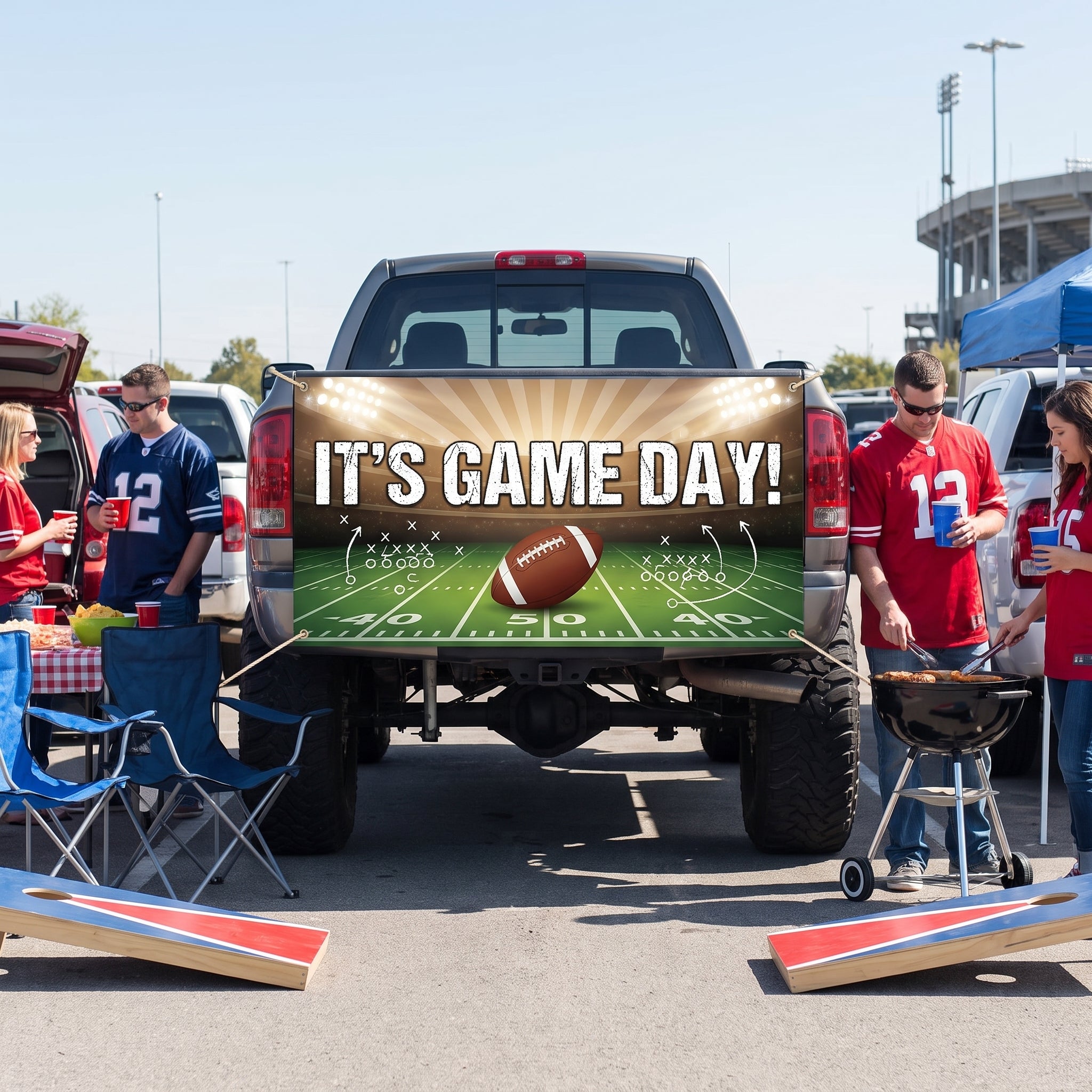 Large Horizontal "It's Game Day!" Football Banner