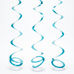 Caribbean Blue Swirl Decorations, 22-Inch, 3-Pack