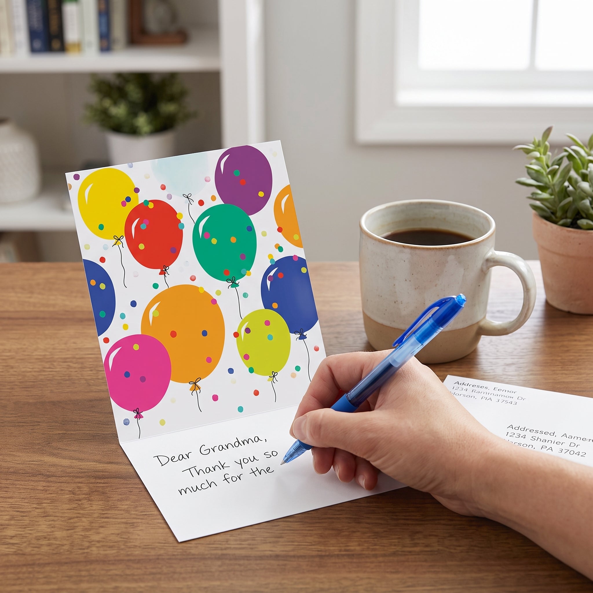 Colorful Balloon Thank You Card