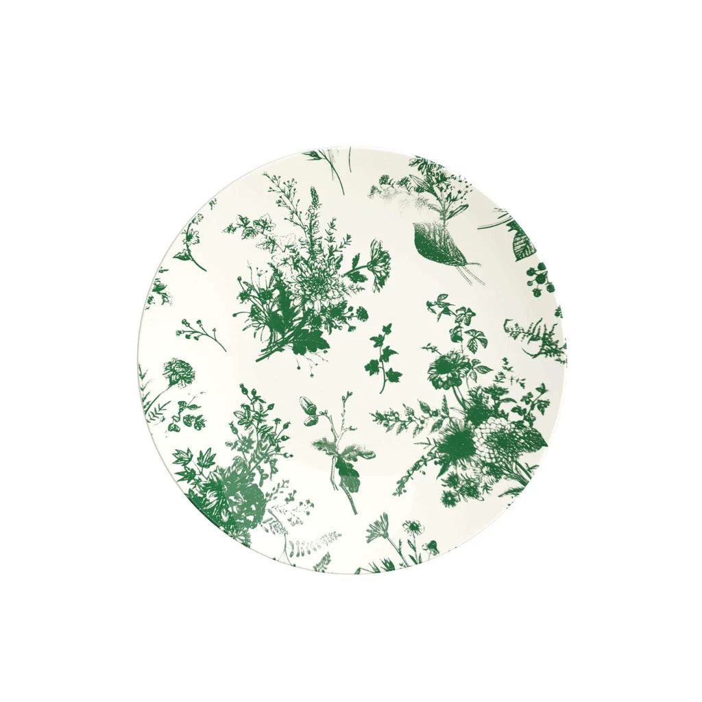 8 In. Verdure Design Plastic Plates | 10 Count