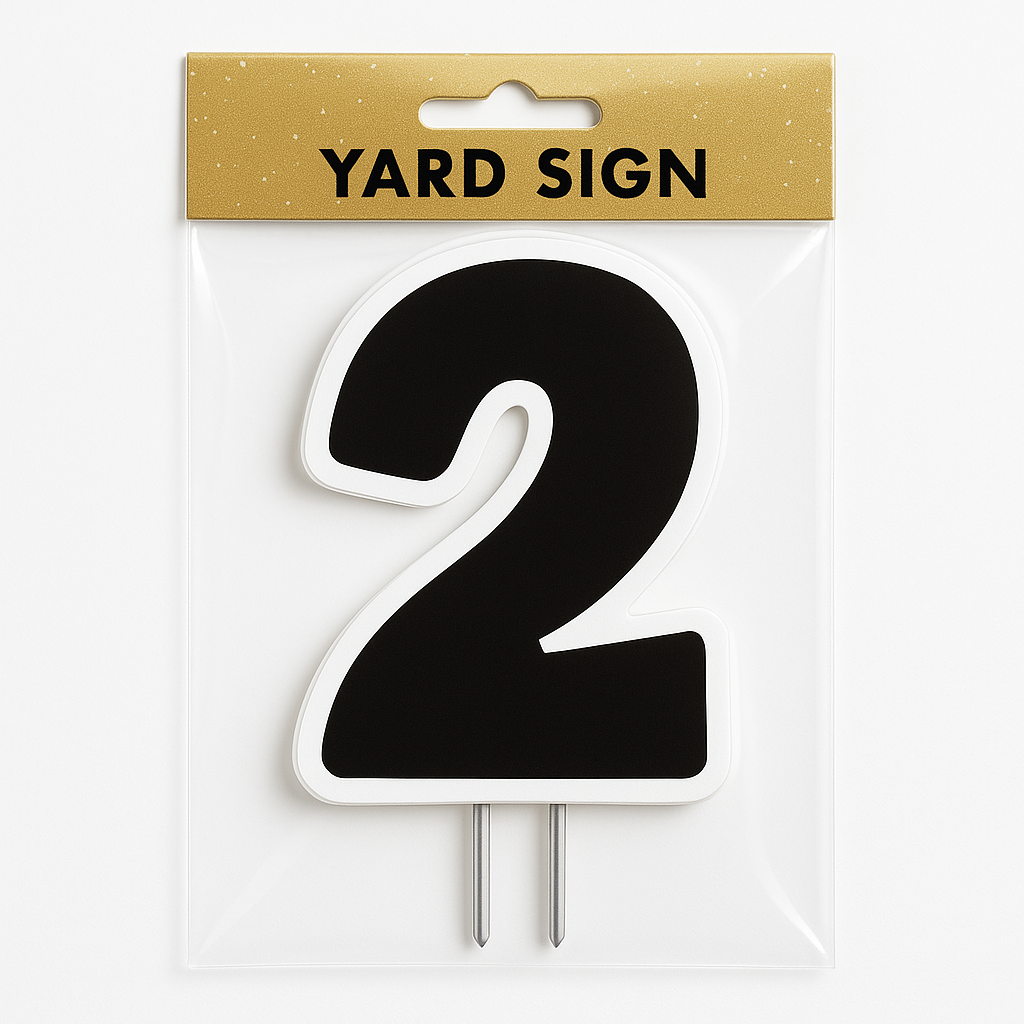 Gold Number 6 Yard Sign ‚Äì Perfect for Every Celebration