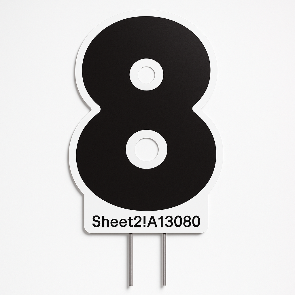 Black Number 3 Outdoor Yard Sign with Stakes