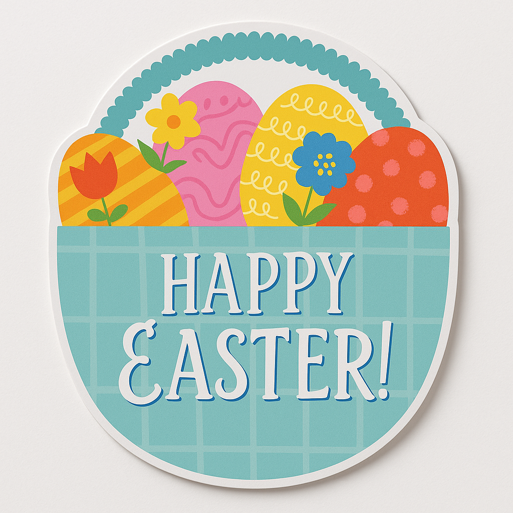 Colorful Easter Basket Wall Decoration