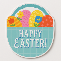 Colorful Easter Basket Wall Decoration