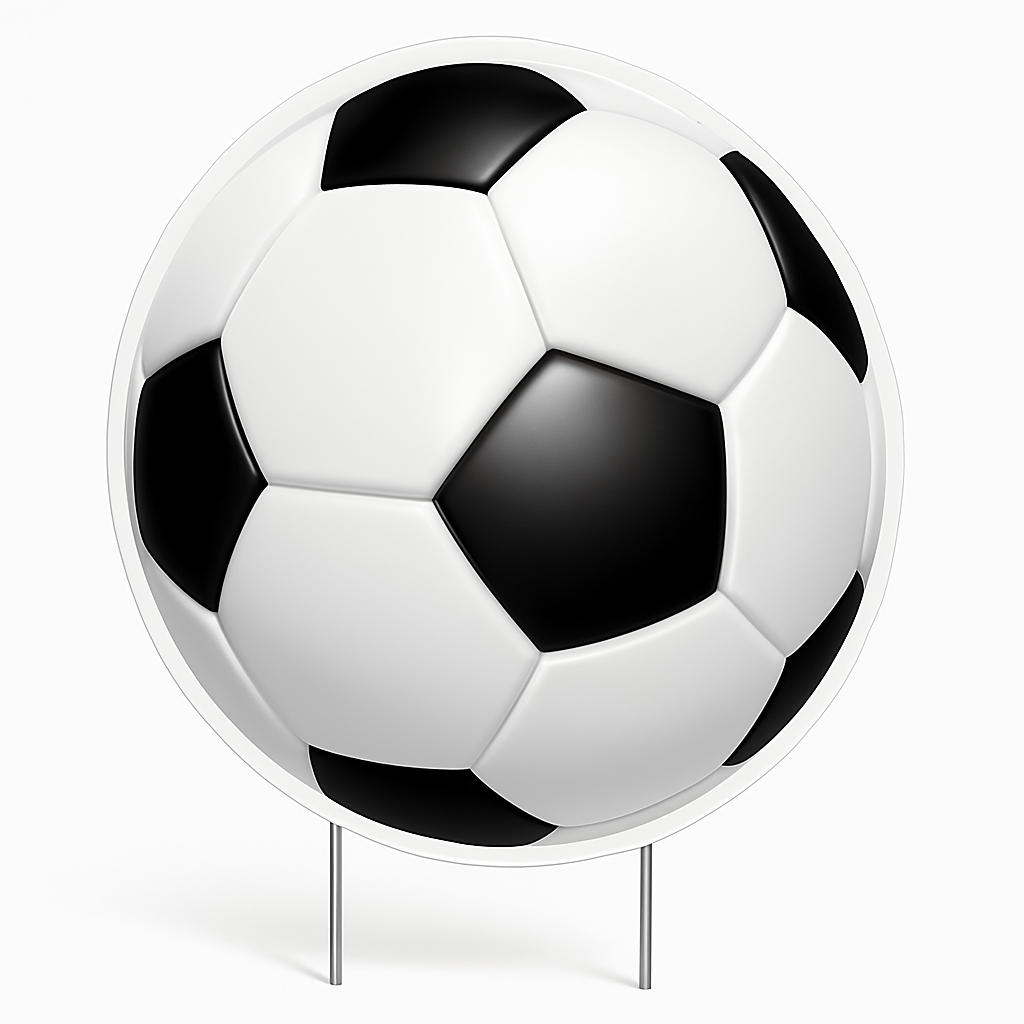 Soccer-Themed Birthday Lawn Sign