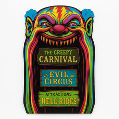 Creepy Carnival Black Light Lenticular Halloween Sign